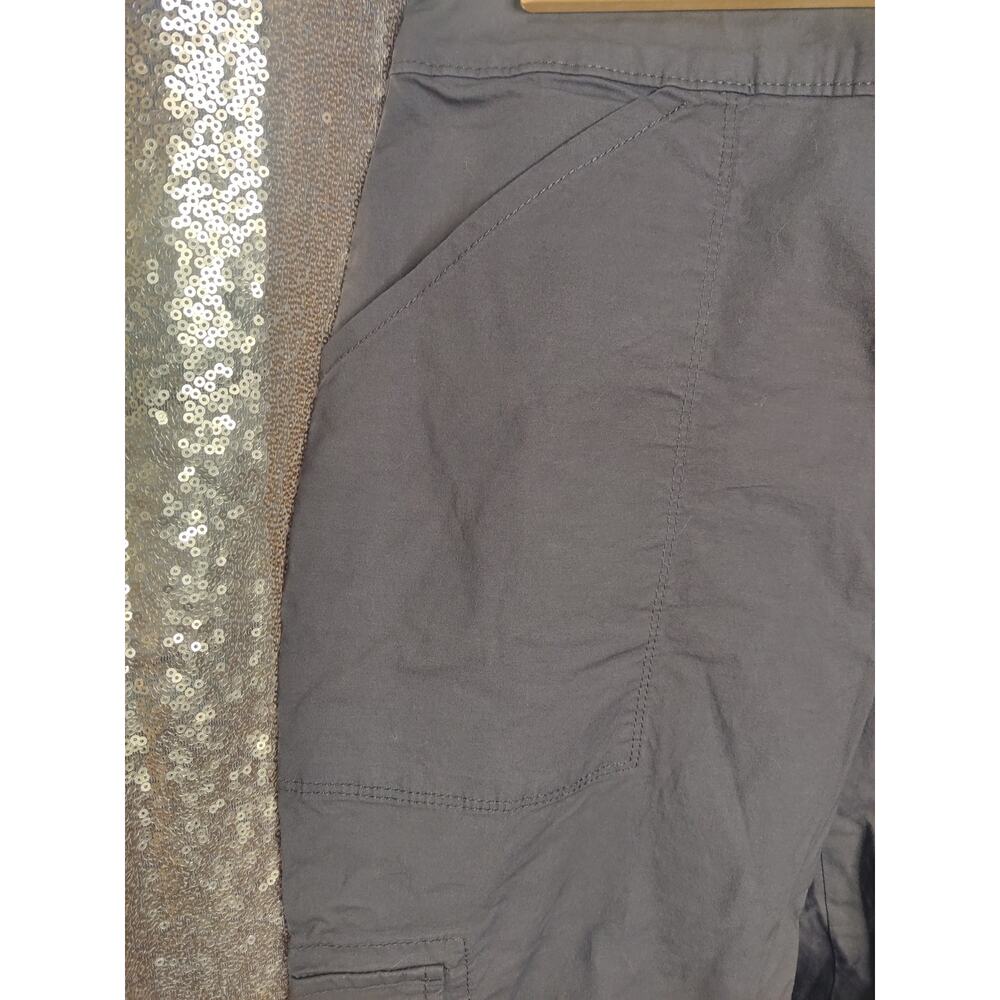 Social Standard By Sanctuary Washed Black Dark Gray Poplin Cargo Pants NWT M - Picture 9 of 10